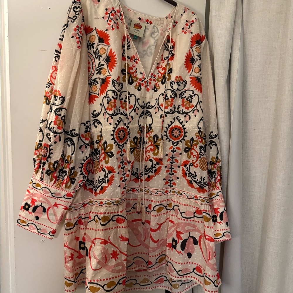 FARM Rio Multicolor Bohemian Mini Dress